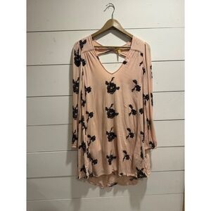 Free People Emma's Dress Soft Pink Combo Small